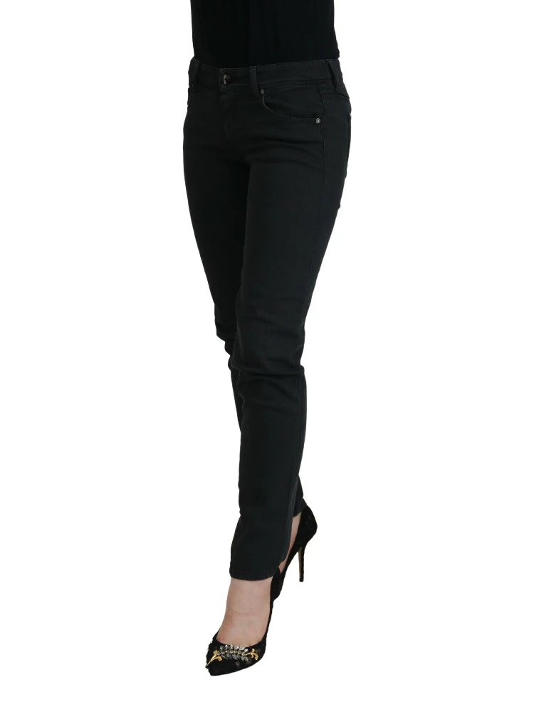Black Cotton Slim Fit Women Denim Jeans alternative