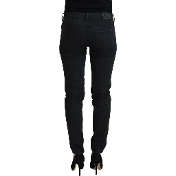 Black Cotton Slim Fit Women Denim Jeans