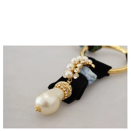 Gold Brass Sicily Crystal Robe Statement Necklace