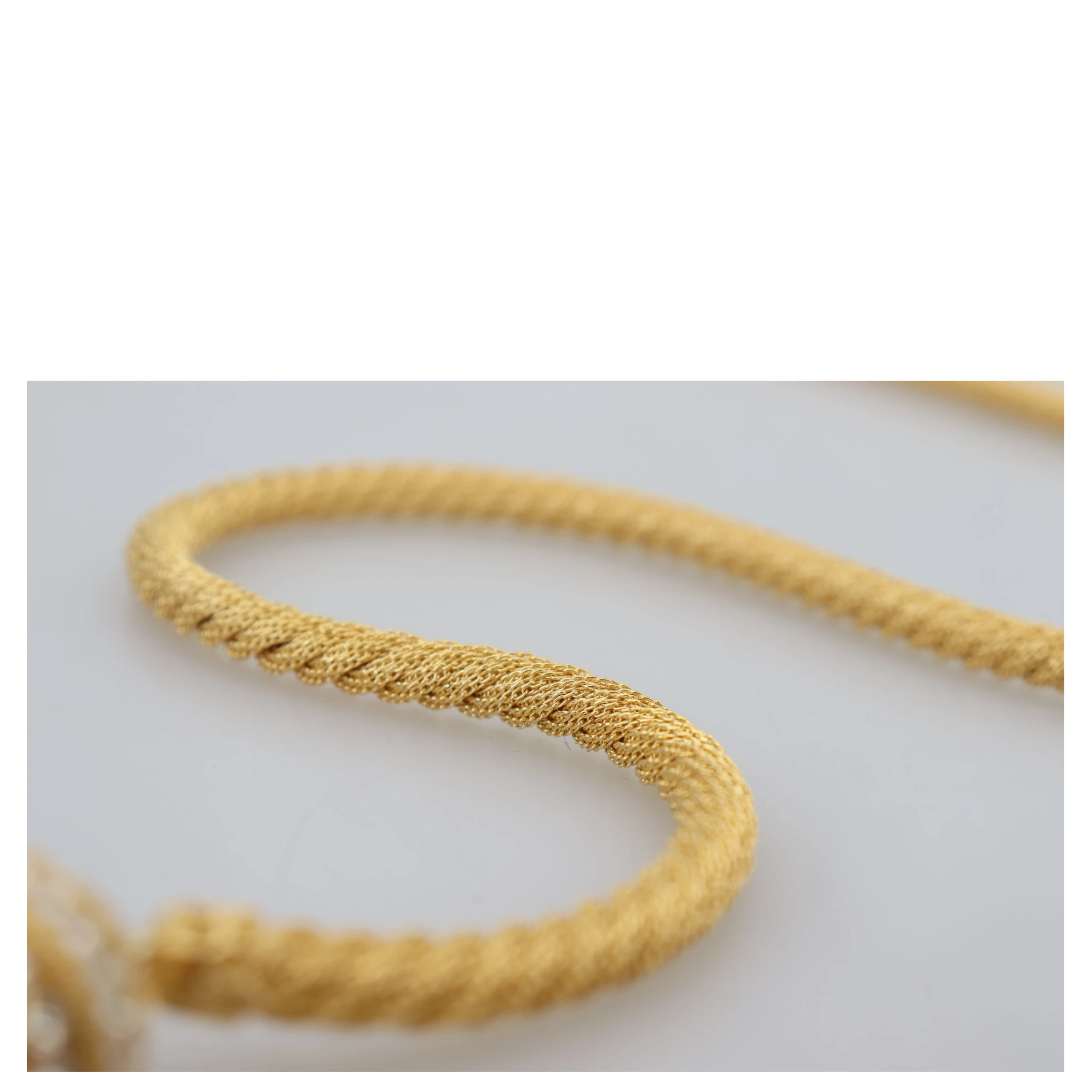 Gold Brass Sicily Crystal Robe Statement Necklace