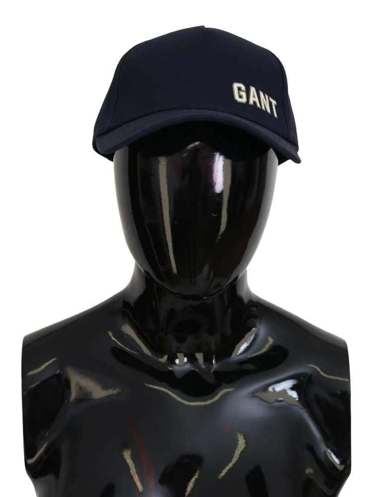 Blue Cotton Logo Print Baseball Cap Casual Hat