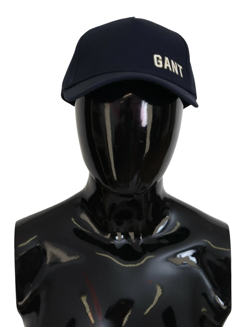 Blue Cotton Logo Print Baseball Cap Casual Hat