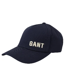 Blue Cotton Logo Print Baseball Cap Casual Hat