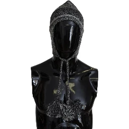 Gray Warm Fleece Ear Flaps Knit Beanie Hat