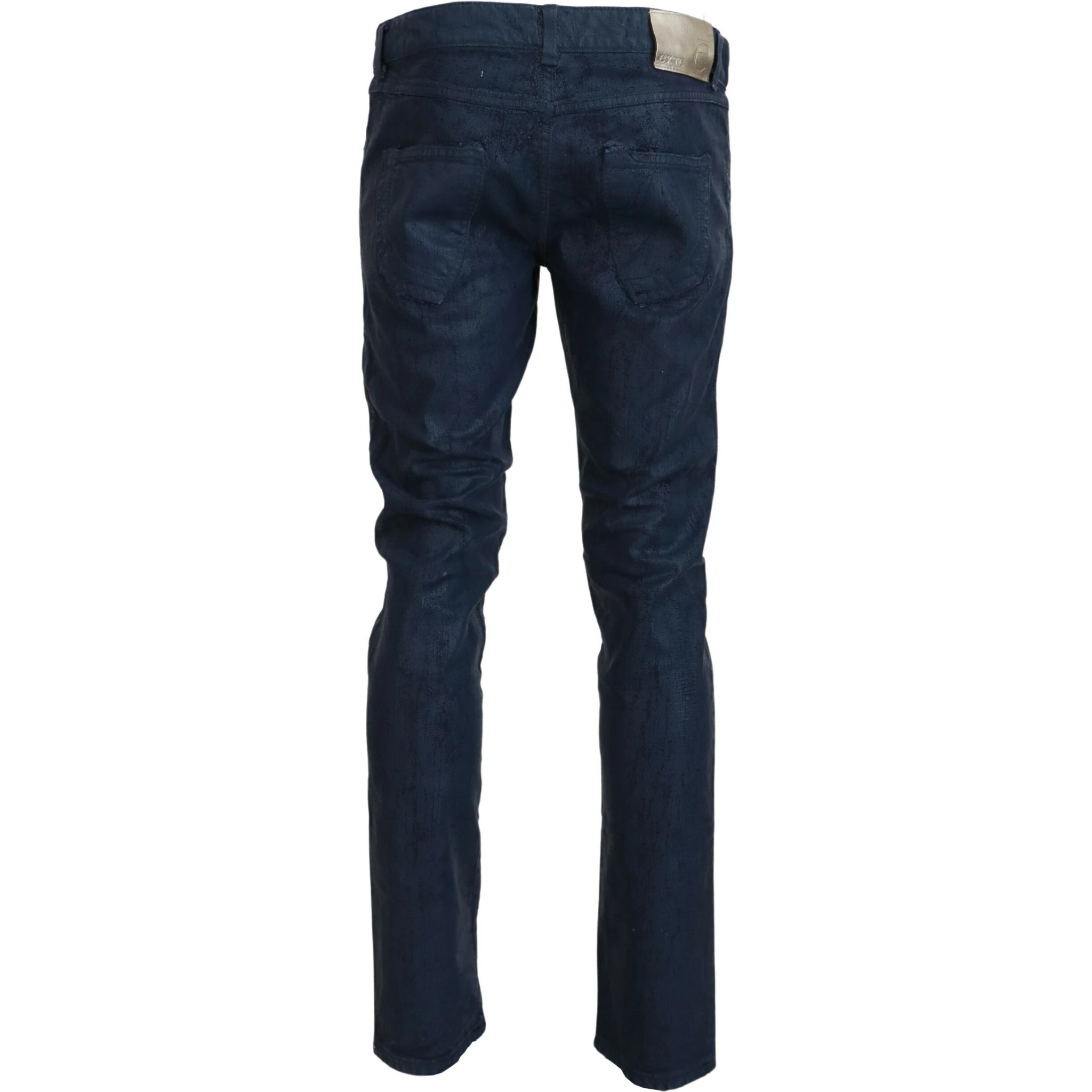 Blue Cotton Tapered Slim Fit Men Casual Denim Jeans