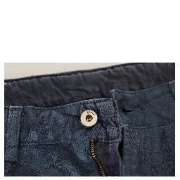 Blue Cotton Tapered Slim Fit Men Casual Denim Jeans