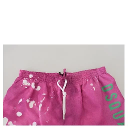 Pink Tie Dye Logo Men Beachwear Shorts Swimwear