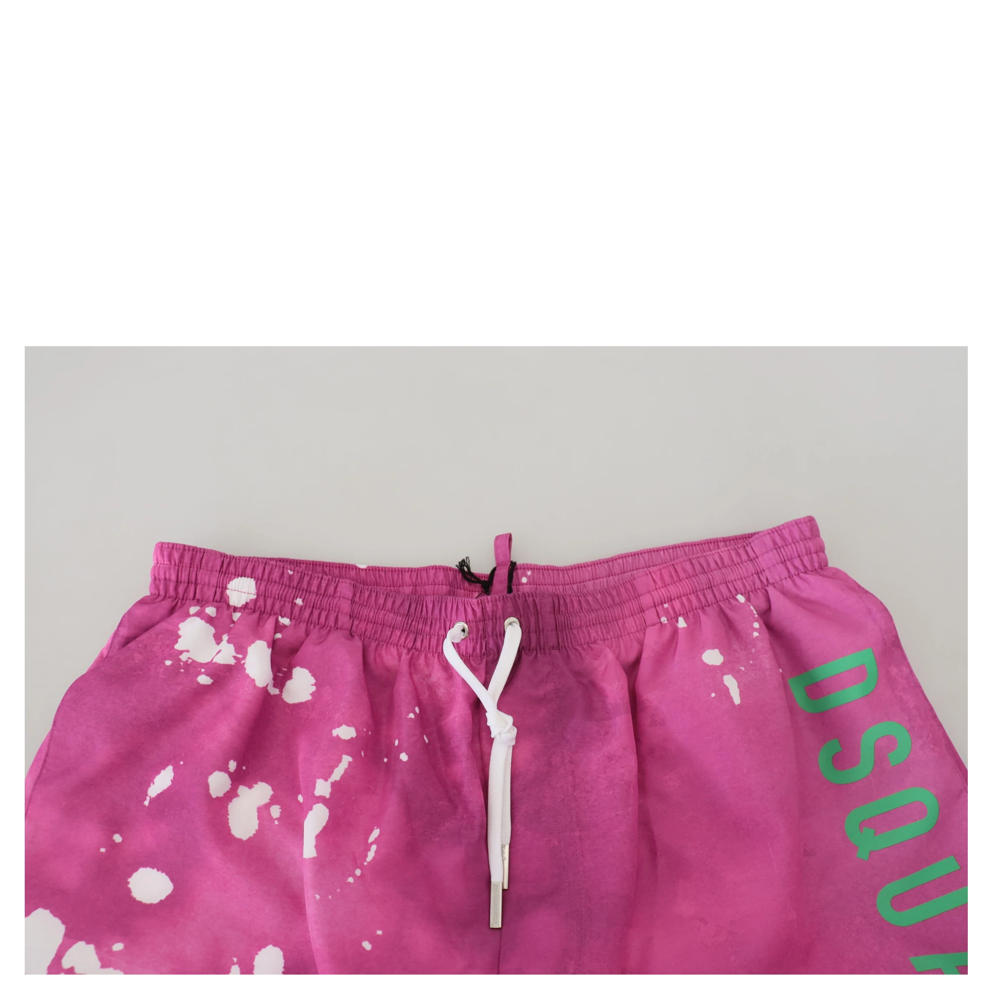 Pink Tie Dye Logo Men Beachwear Shorts Swimwear