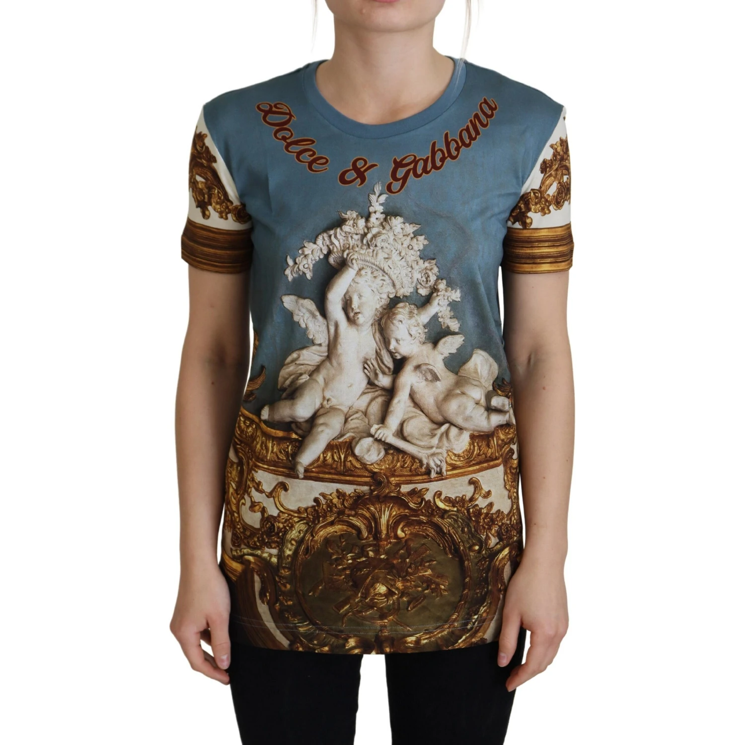Multicolor DG Logo Angel Printed Shirt Top