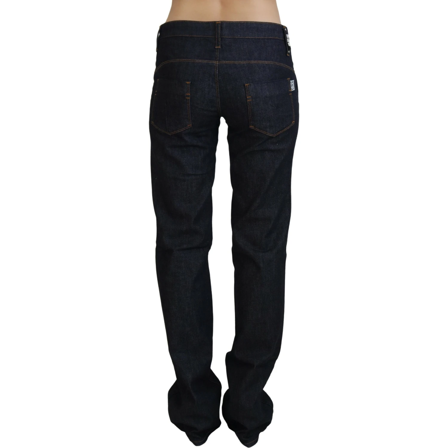 Blue Low Waist Straight Denim Pants Jeans