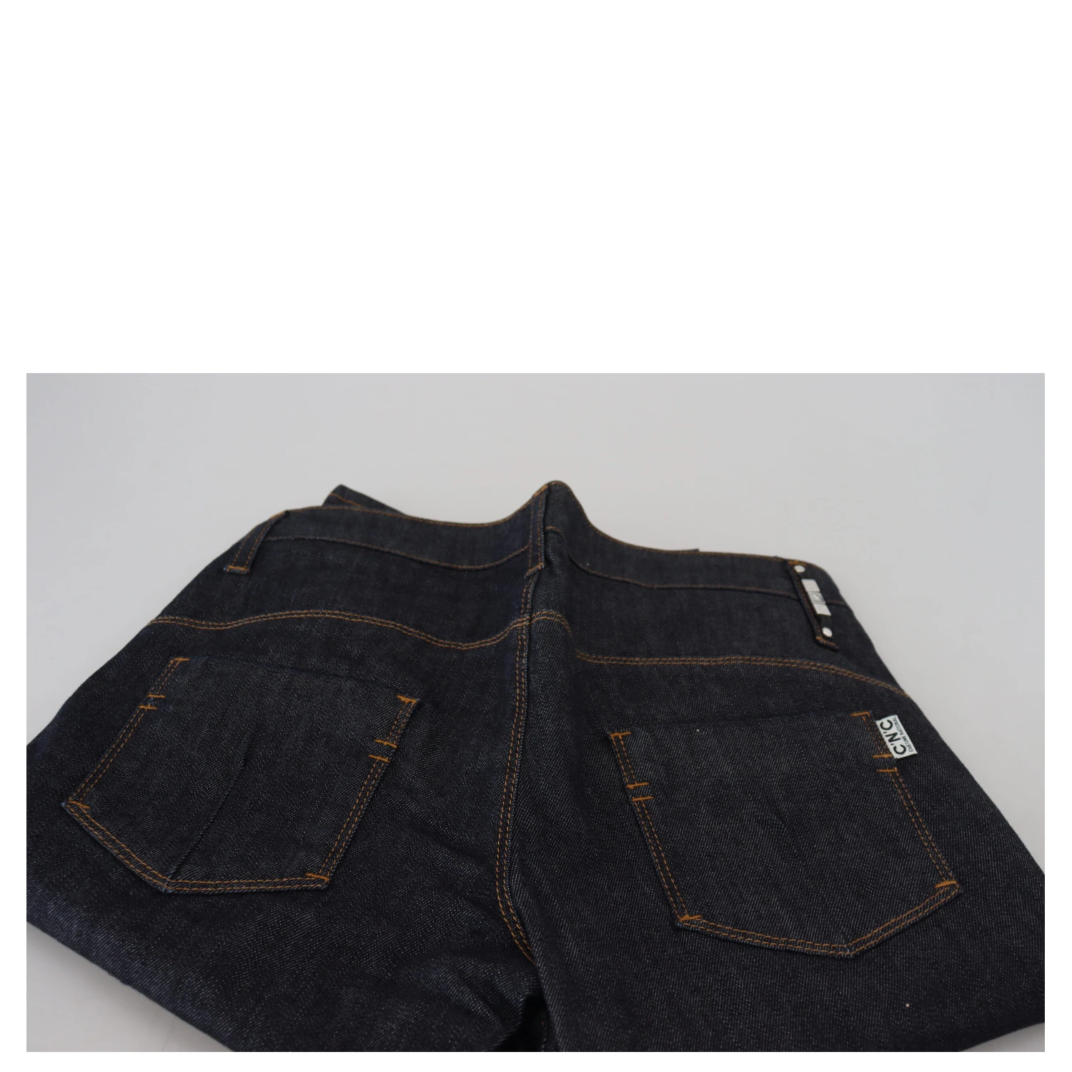 Blue Low Waist Straight Denim Pants Jeans