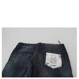 Blue Washed Low Waist Slim Fit Cotton Denim Jeans