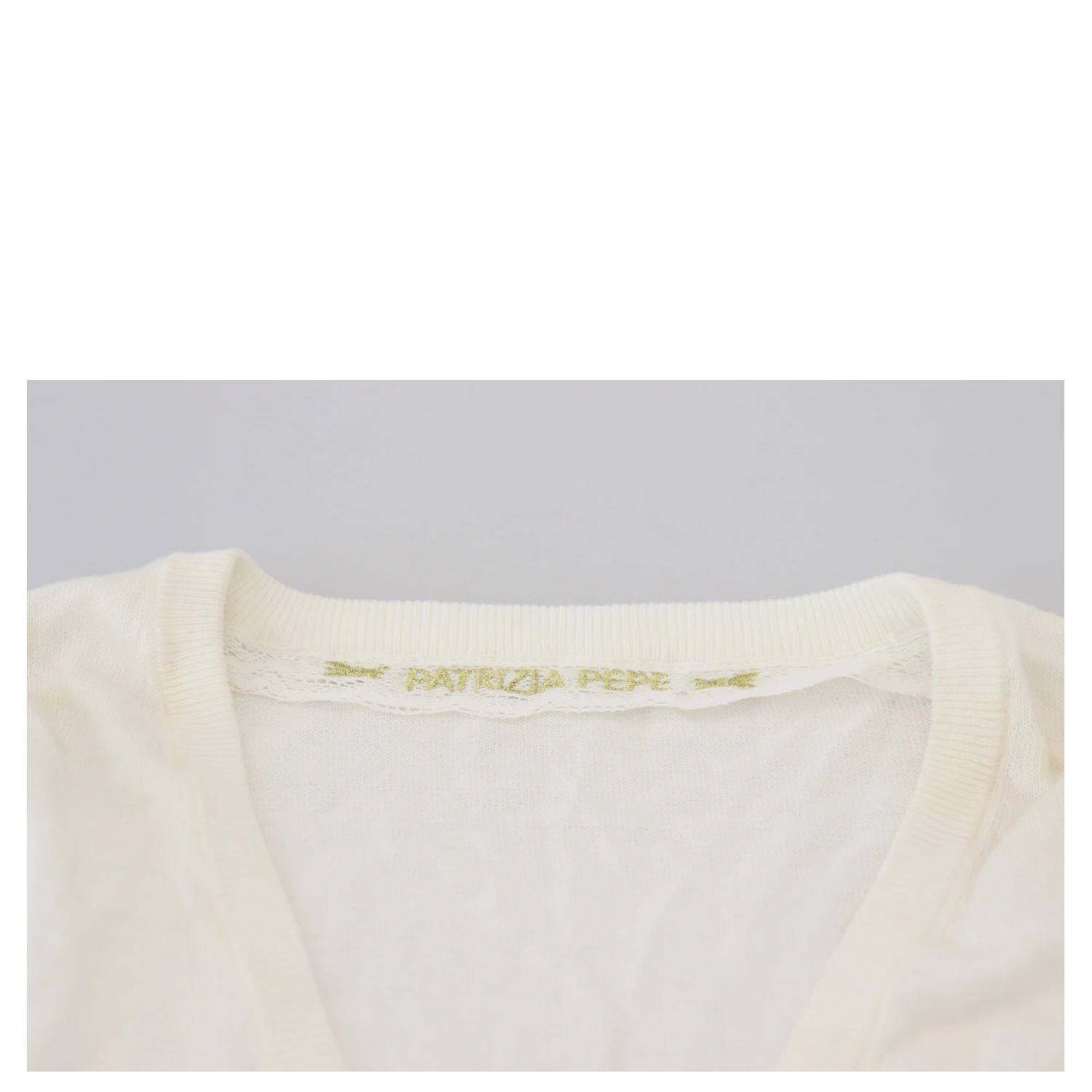 Ivory V-Neck Long Sleeves Women Blouse Top