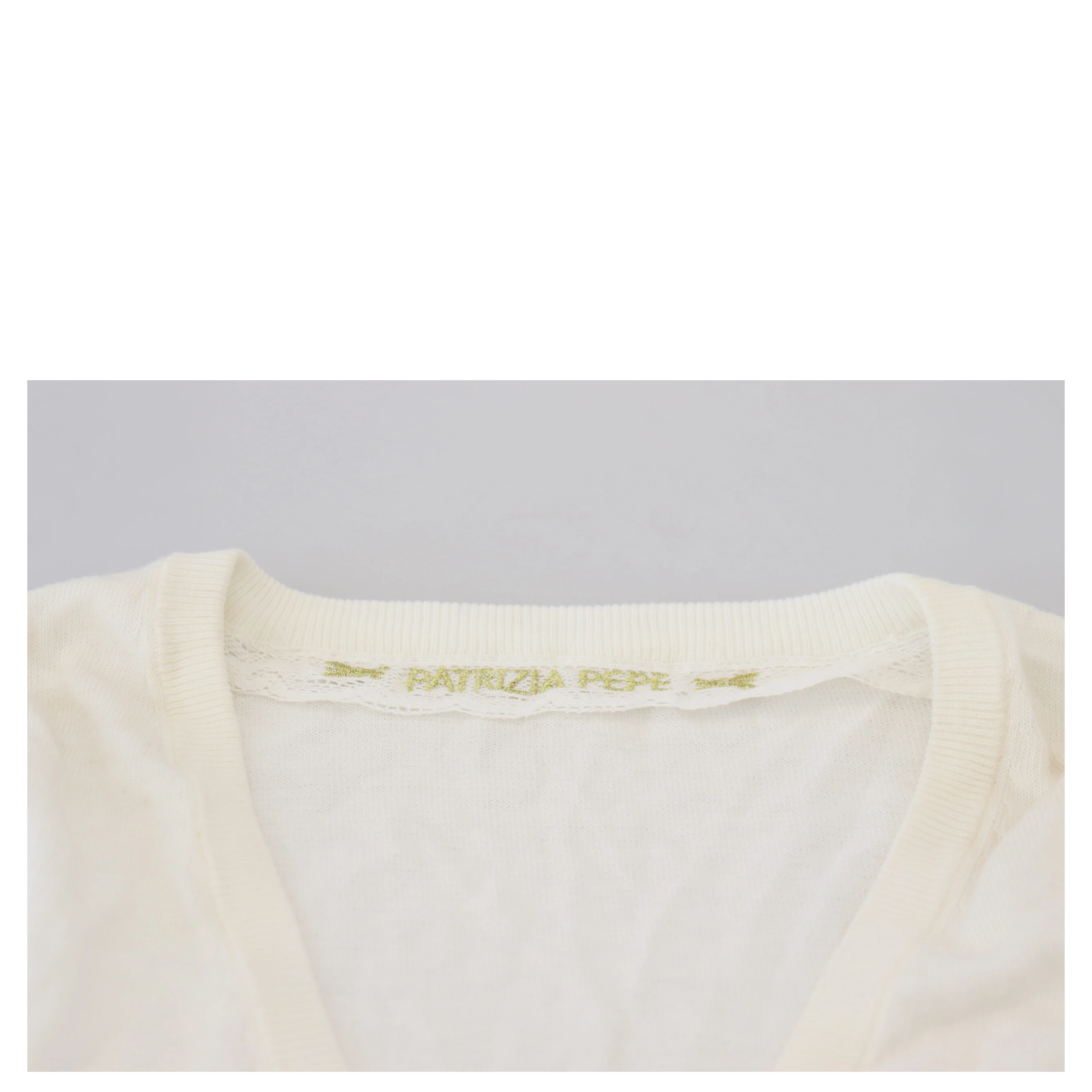 Ivory V-Neck Long Sleeves Women Blouse Top