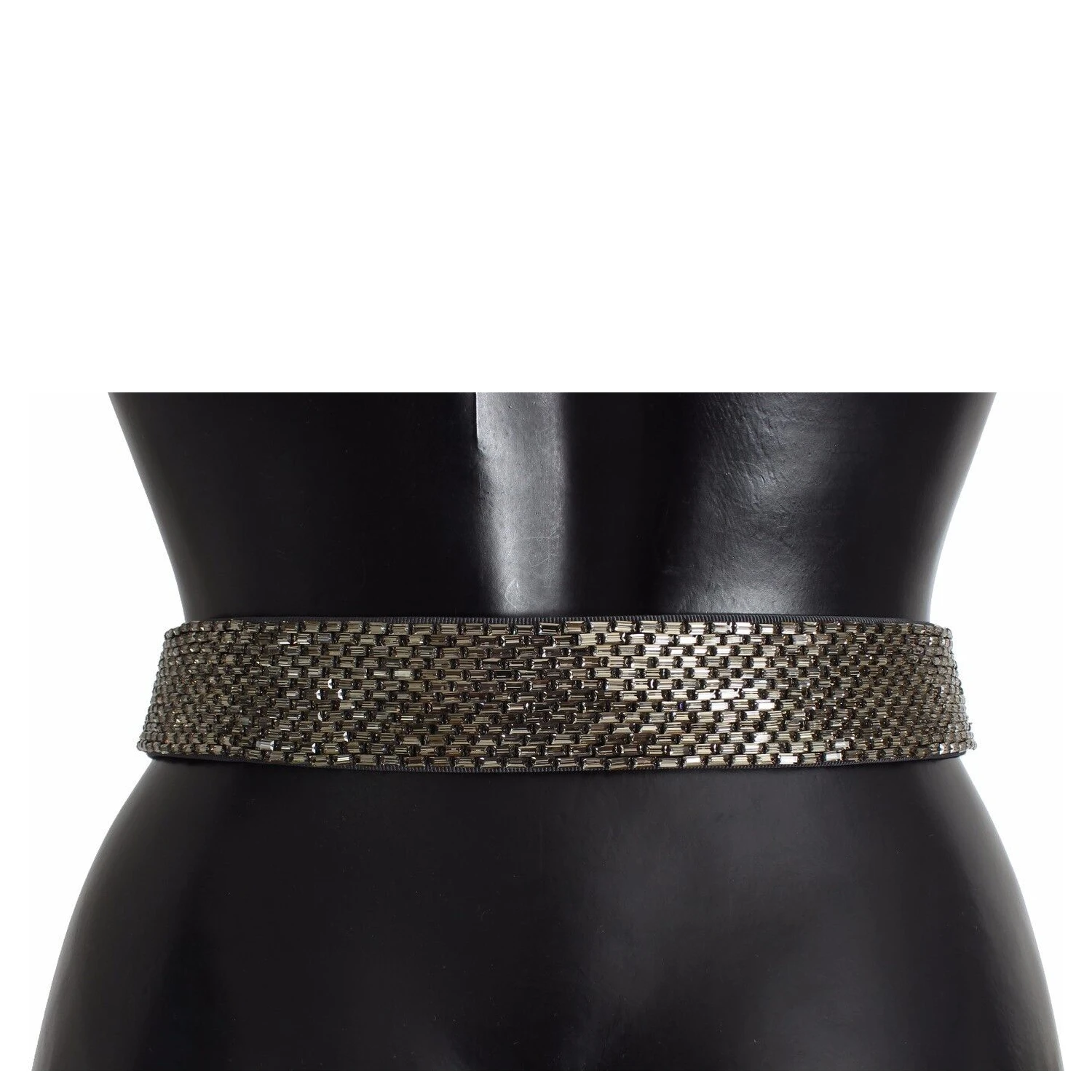 Multicolor Wide Crystal Buckle Sequined Belt