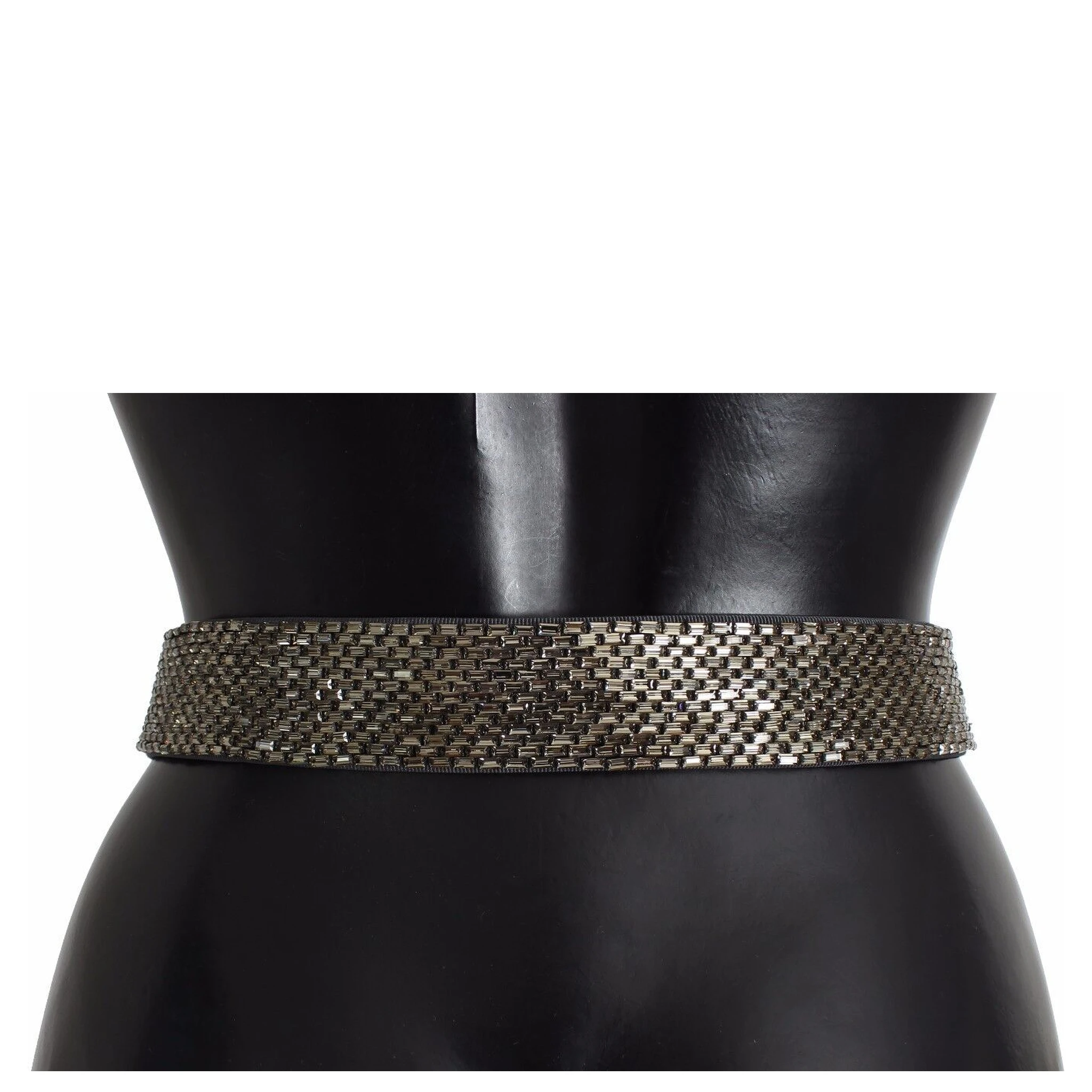 Multicolor Wide Crystal Buckle Sequined Belt