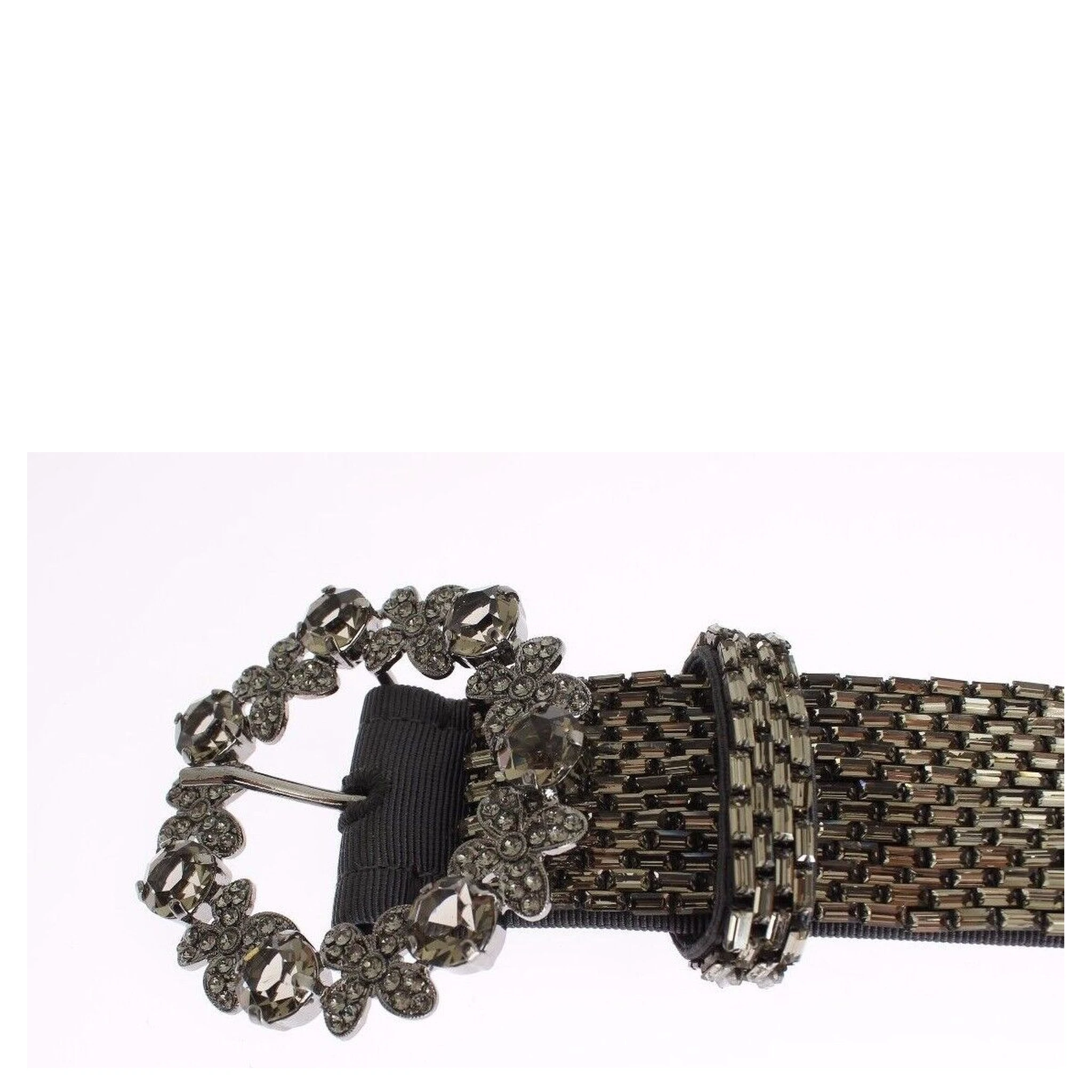 Multicolor Wide Crystal Buckle Sequined Belt
