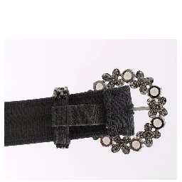 Multicolor Wide Crystal Buckle Sequined Belt