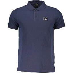 Blue Cotton Polo Shirt