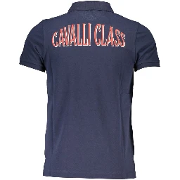 Blue Cotton Polo Shirt