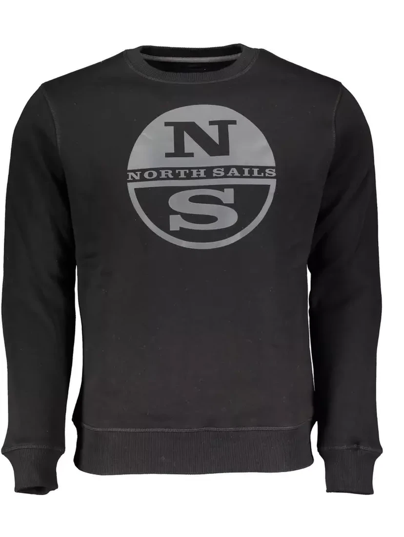 Black Cotton Sweatshirt