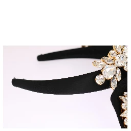 Black Crystal White Hair Parrucchiera Headband Diadem
