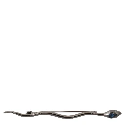 Silver Brass Crystal Spilla Serpente Brooch Pin