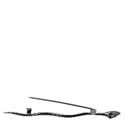 Silver Brass Crystal Spilla Serpente Brooch Pin