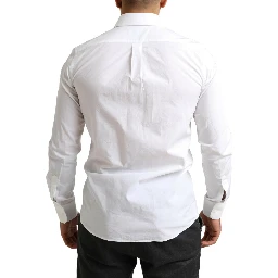 White MARTINI Cotton Dress Formal Shirt