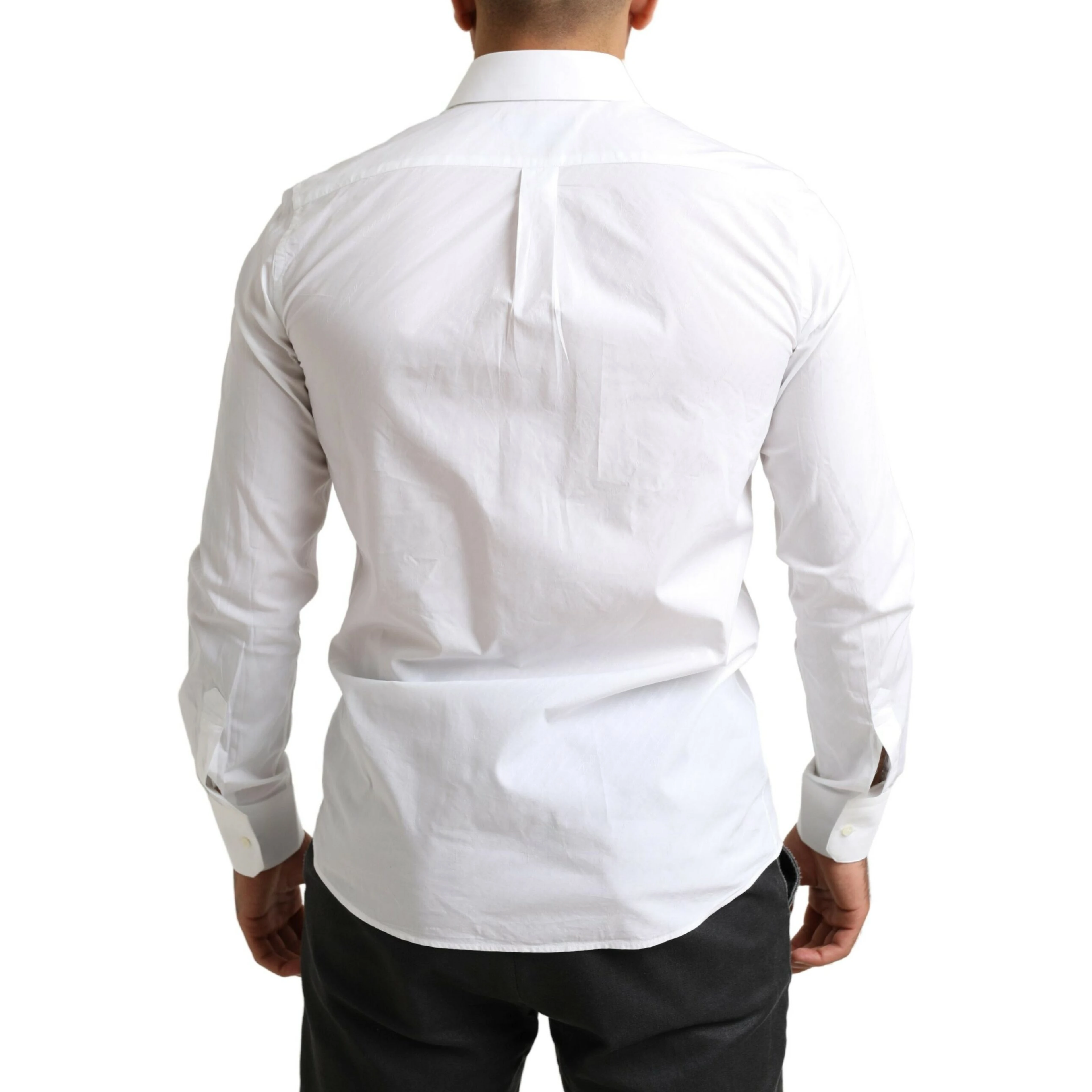 White MARTINI Cotton Dress Formal Shirt