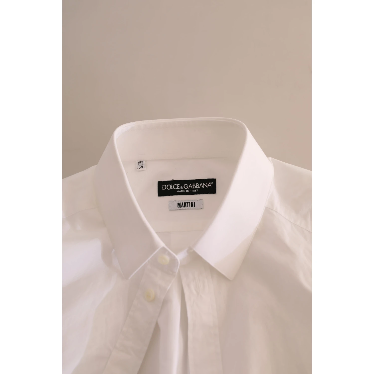 White MARTINI Cotton Dress Formal Shirt