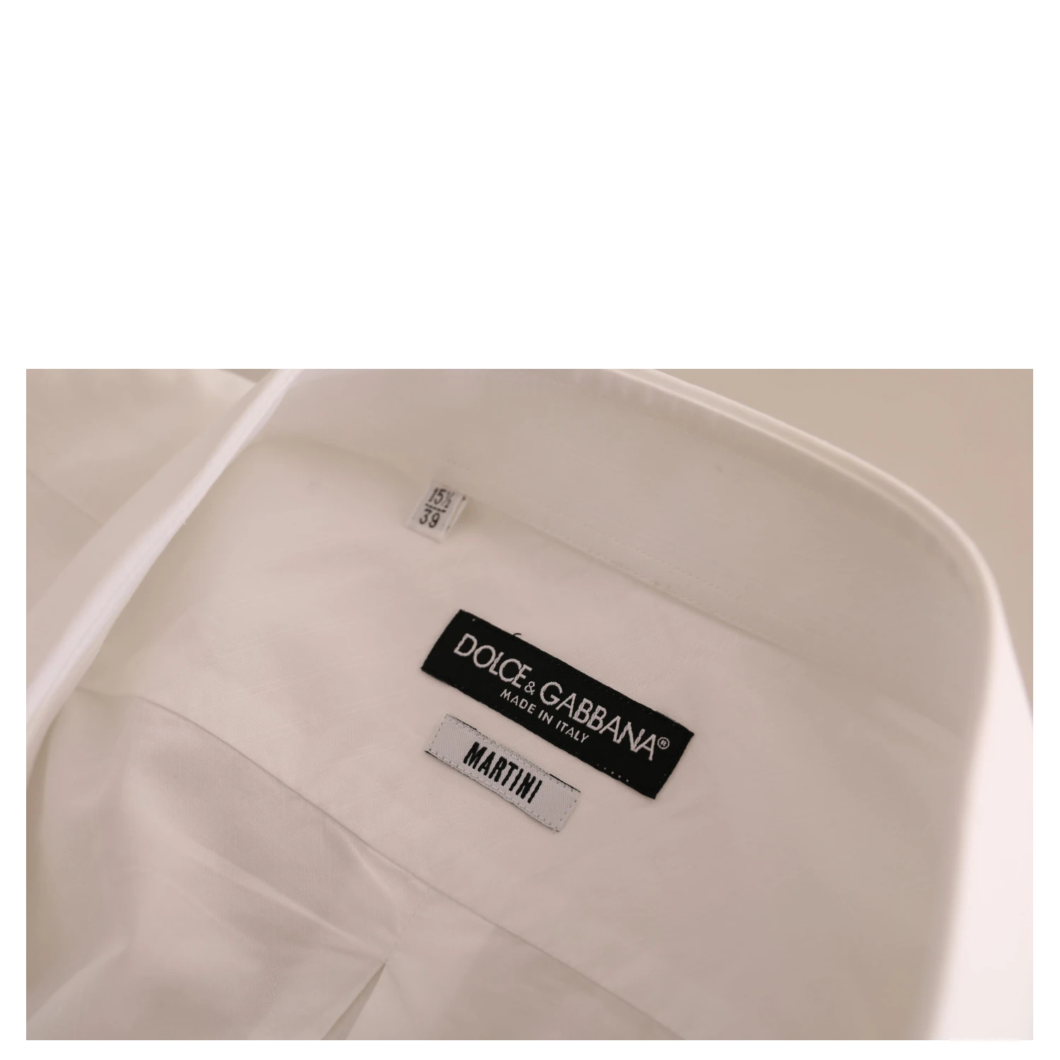 White MARTINI Cotton Dress Formal Shirt