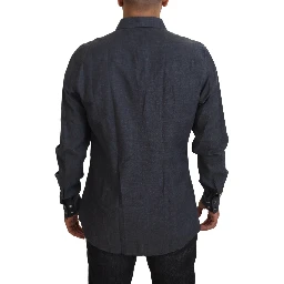 Blue Cotton Denim Crystal Bee Shirt