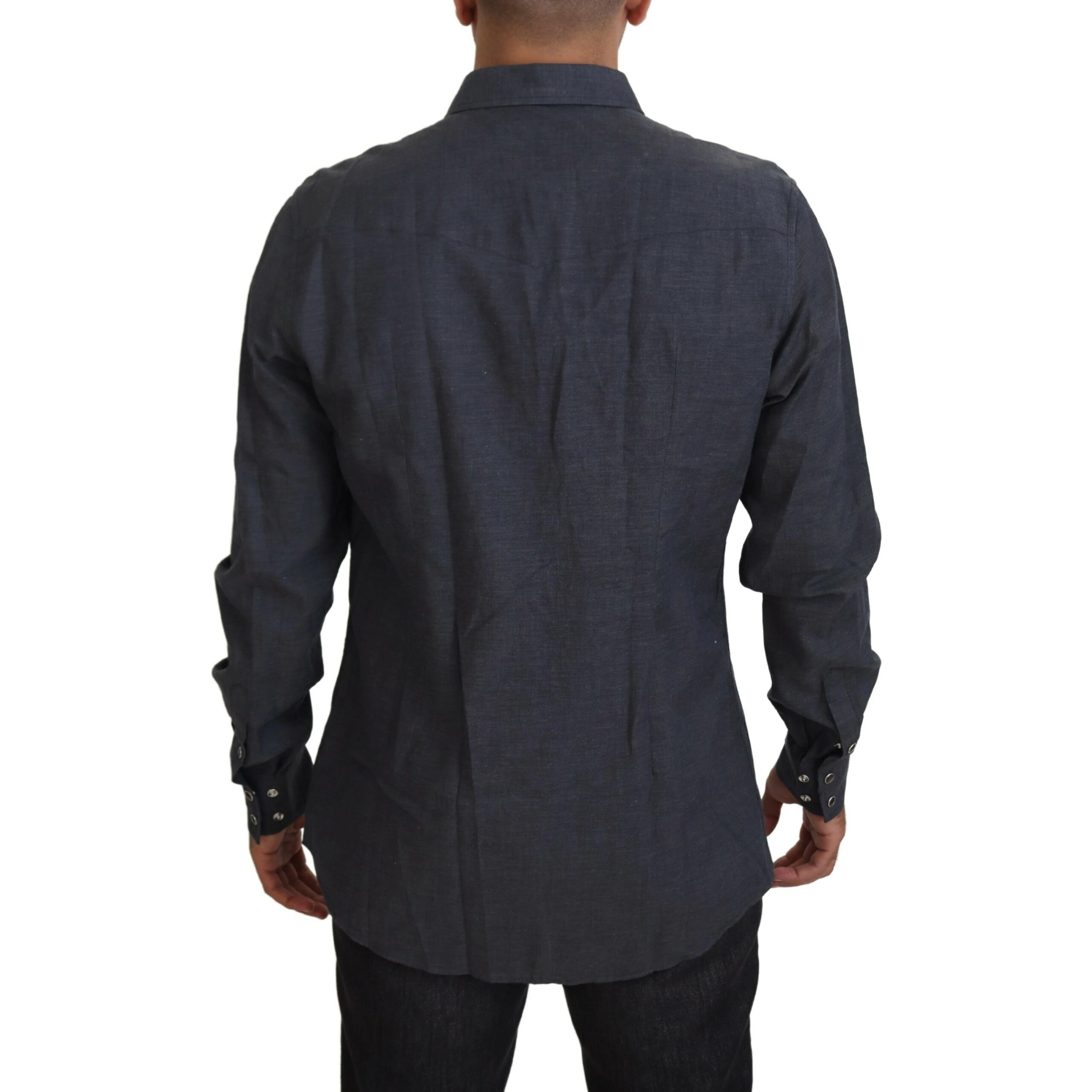 Blue Cotton Denim Crystal Bee Shirt