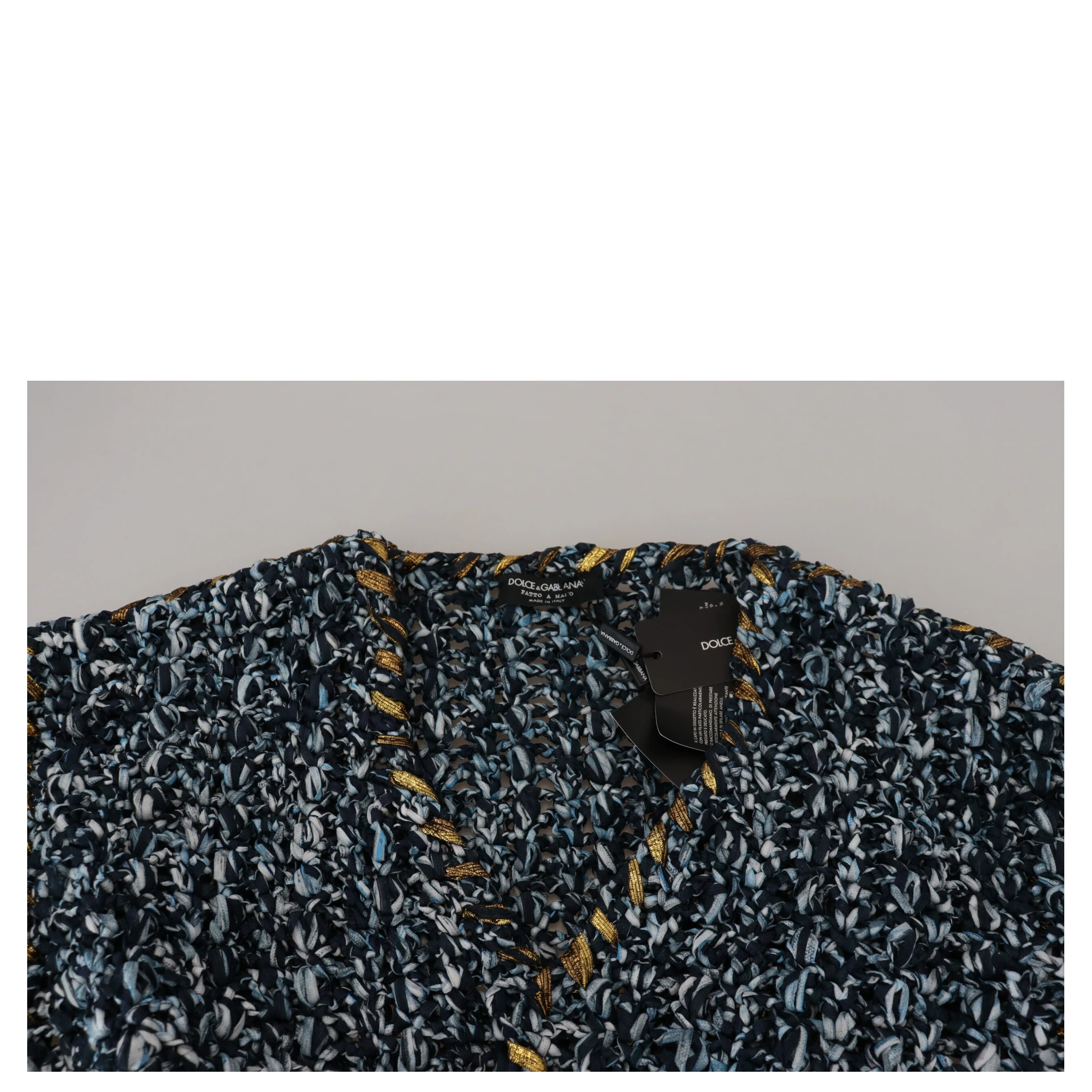 Blue Button Cardigan Fatto A Mano Sweater