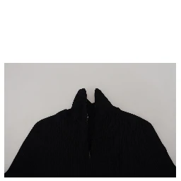 Black Half Zip Turtleneck Pullover Sweater