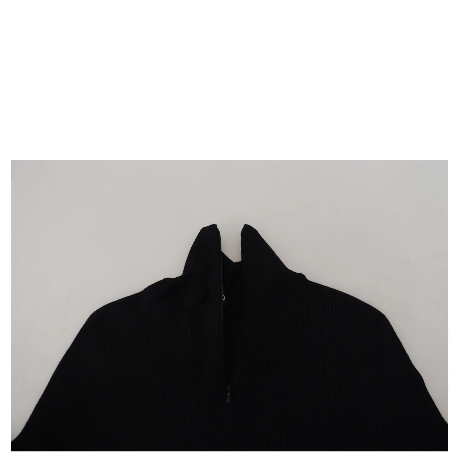 Black Half Zip Turtleneck Pullover Sweater