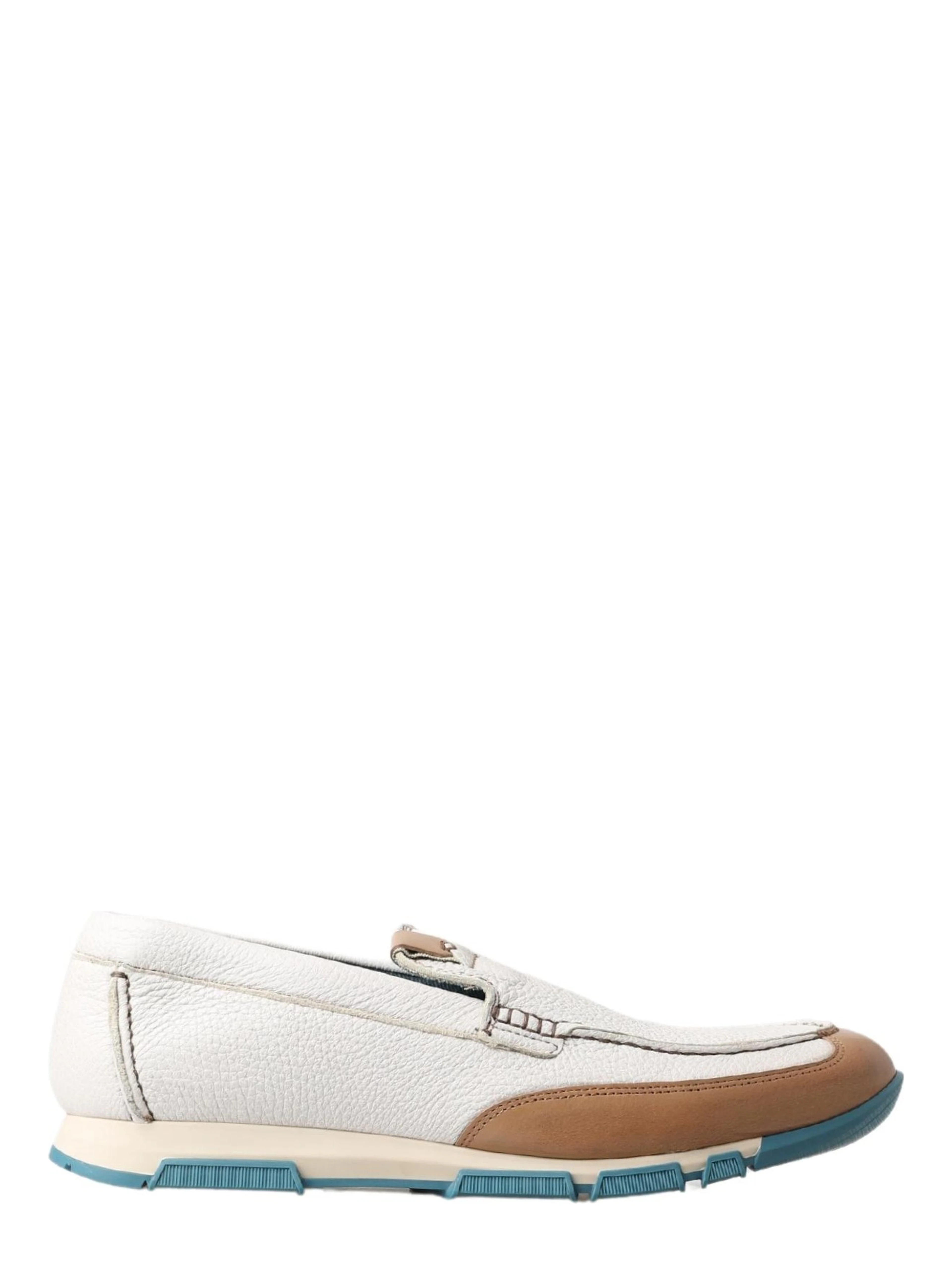 White Leather Loafers Moccasins Shoes
