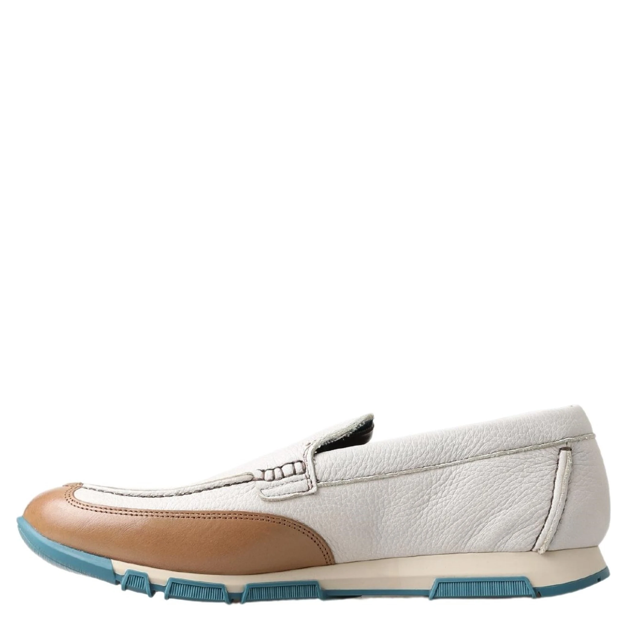 White Leather Loafers Moccasins Shoes