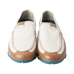 White Leather Loafers Moccasins Shoes