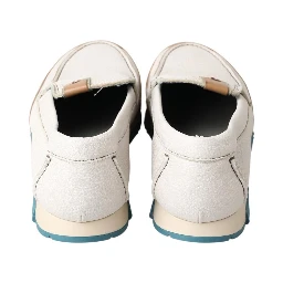White Leather Loafers Moccasins Shoes