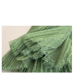 Metallic Green High Waist A-line Pleated Skirt