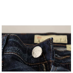 Blue Washed Cotton Low Waist Skinny Denim Jeans