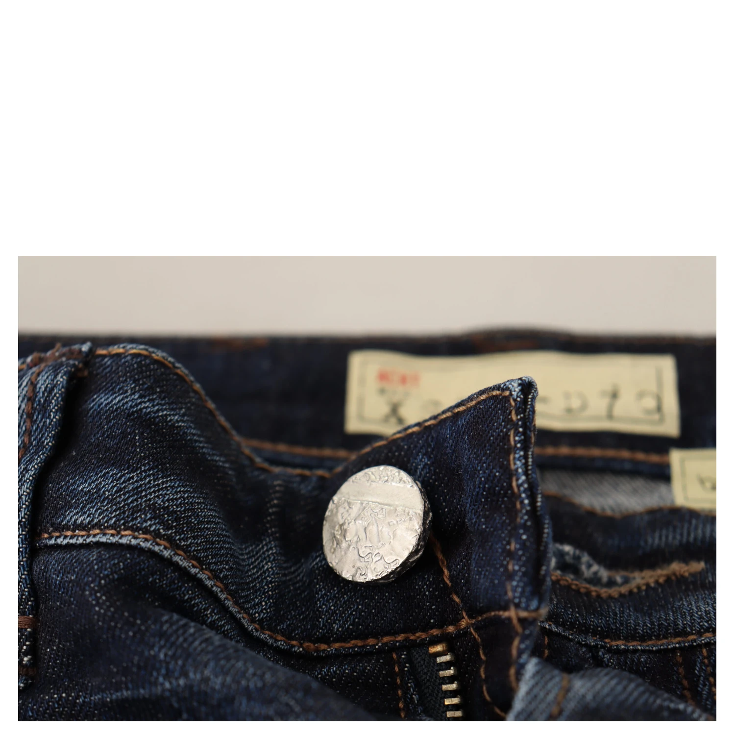 Blue Washed Cotton Low Waist Skinny Denim Jeans