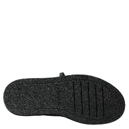 Black Leather Slip on Stretch Boots