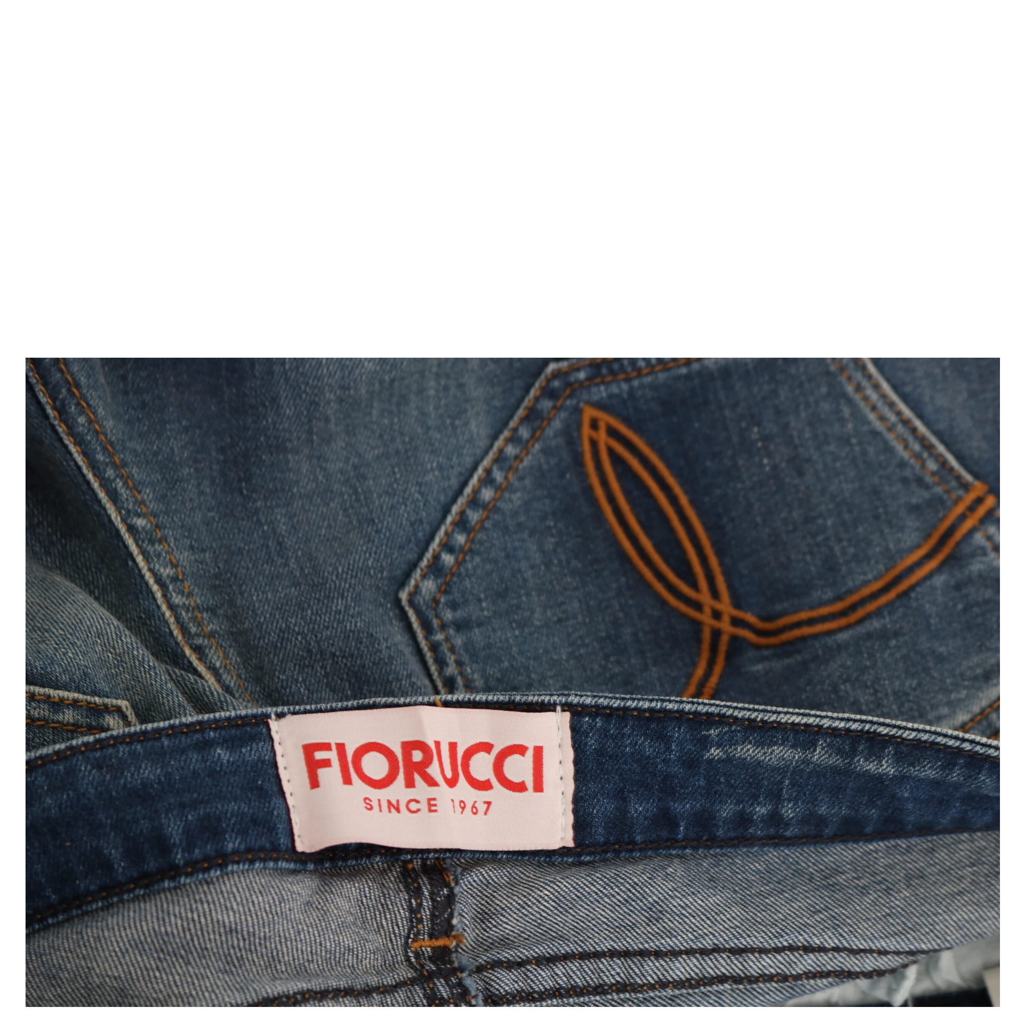 Blue Washed Mid Waist Slim Fit Denim Jeans