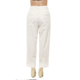 Beige Cotton Jeans & Pants