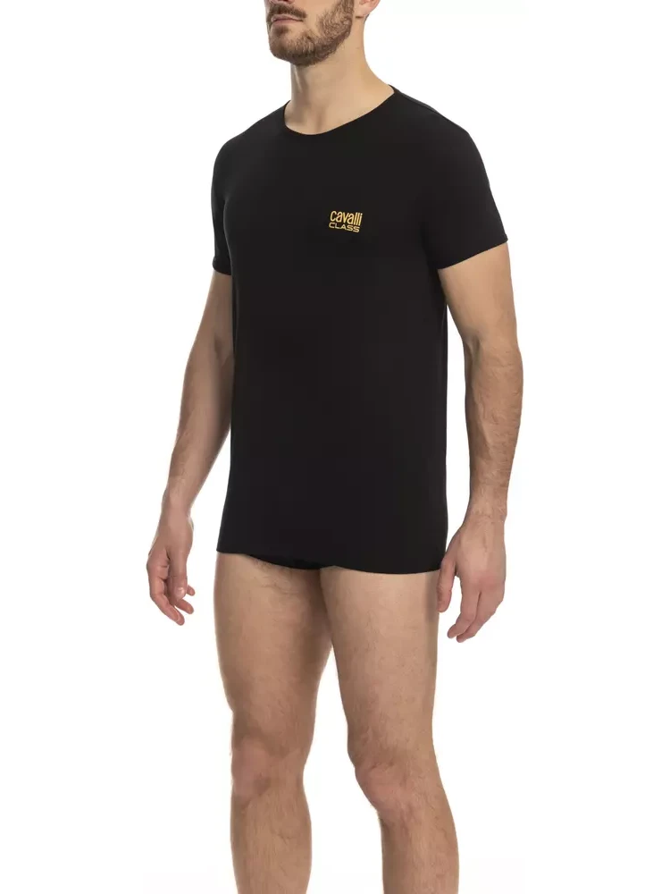 Logo-print Black Cotton T-Shirt