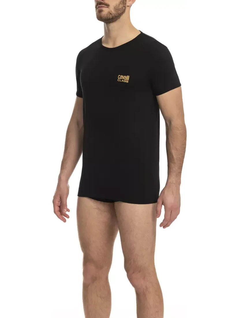 Logo-print Black Cotton T-Shirt