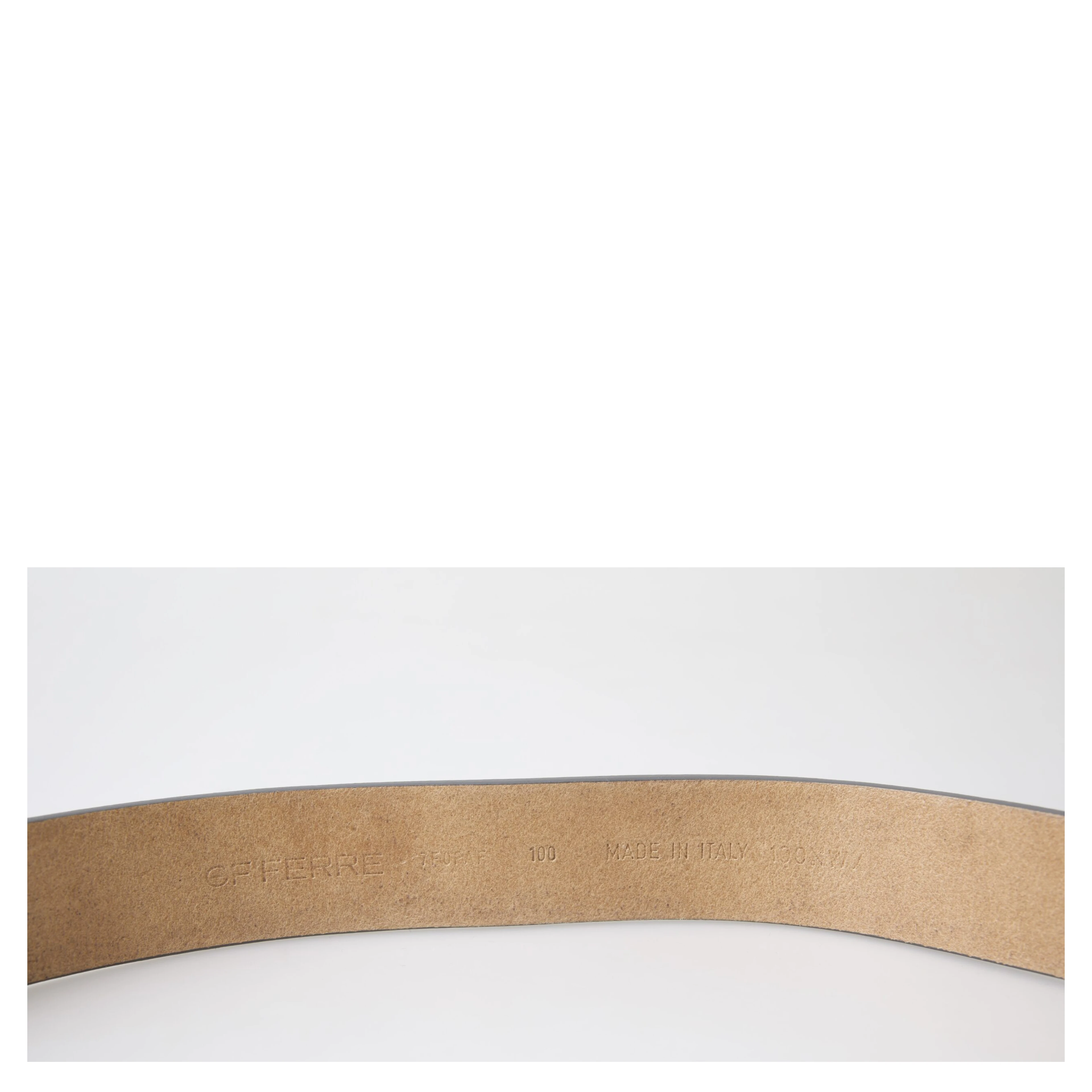 Brown Leather Fashion Logo Buckle Waist Belt